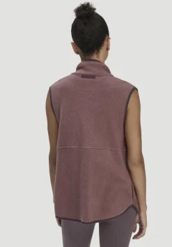 hessnatur Fleece Weste Regular ACTIVE LIGHT aus reiner Bio-Baumwolle von rosébraun Discount