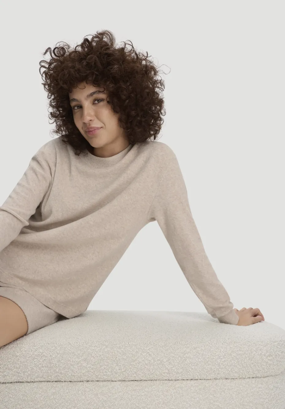 hessnatur Frottee Loungeshirt Oversize PURE COTTON aus reiner Bio-Baumwolle von düne Discount