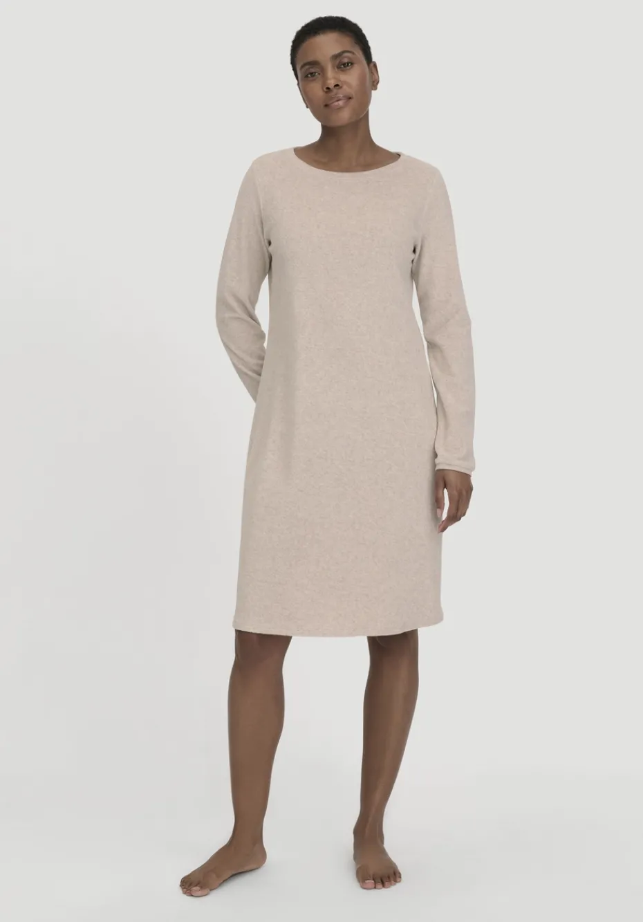 hessnatur Frottee Nachthemd PURE COTTON aus reiner Bio-Baumwolle von düne Clearance