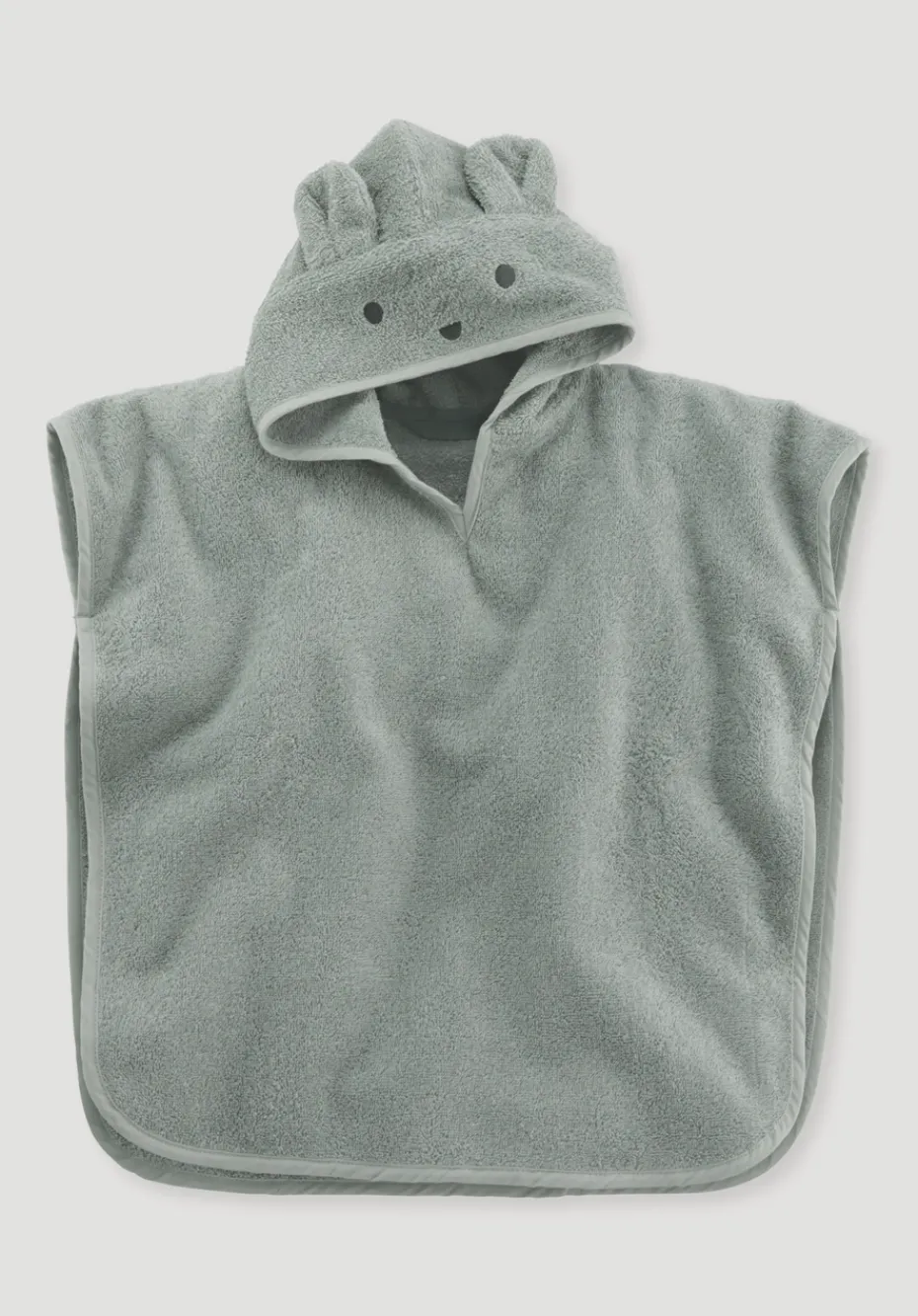 hessnatur Frottee Poncho aus reiner Bio-Baumwolle von salbei Outlet