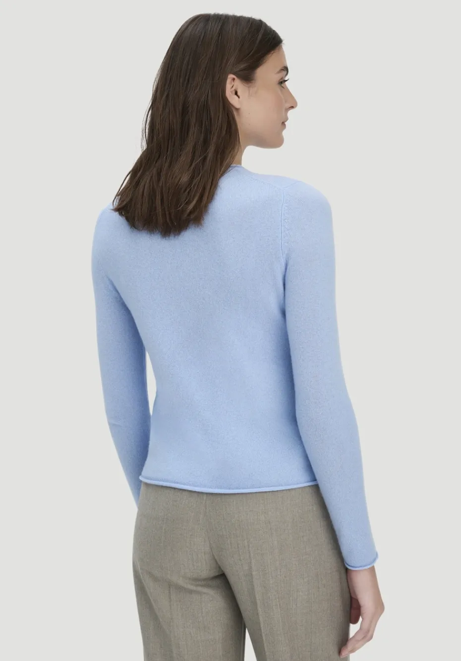hessnatur FTC × Pullover Regular aus reinem Cashmere von hellblau New