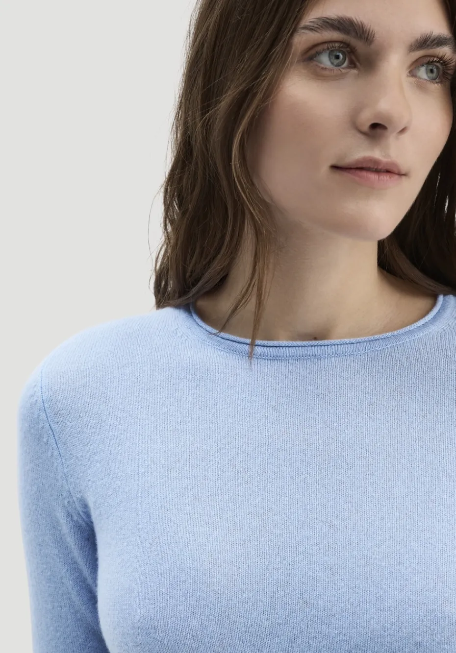 hessnatur FTC × Pullover Regular aus reinem Cashmere von hellblau New