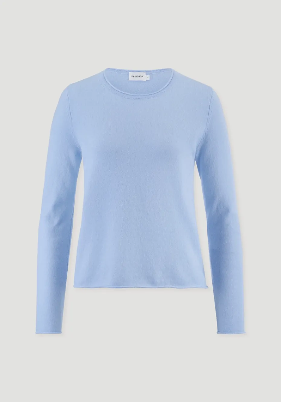 hessnatur FTC × Pullover Regular aus reinem Cashmere von hellblau New
