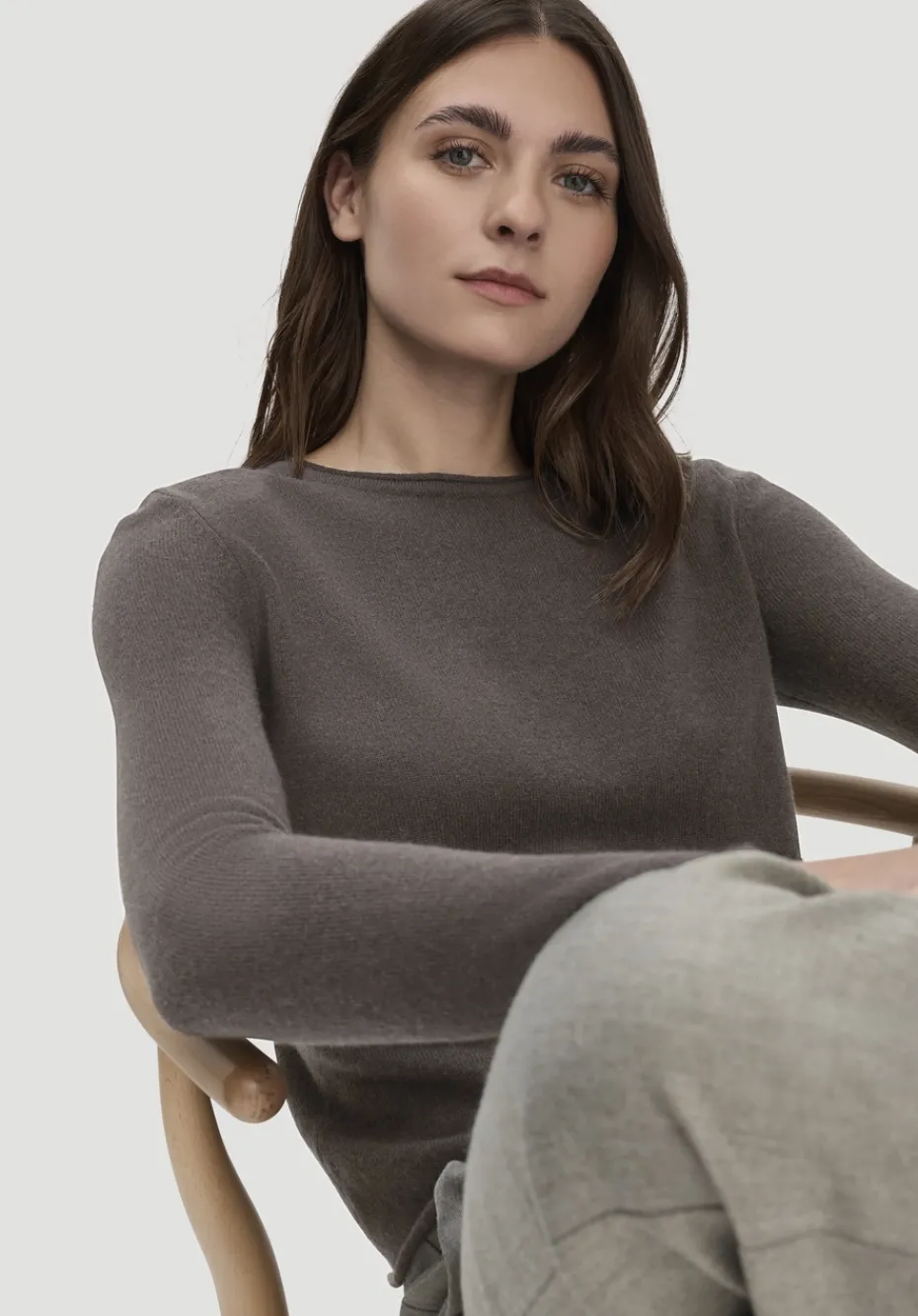 hessnatur FTC × Pullover Regular aus reinem Cashmere von espresso Discount