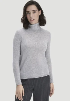 hessnatur FTC × Rollkragen Pullover Regular aus reinem Cashmere von hellgrau Discount