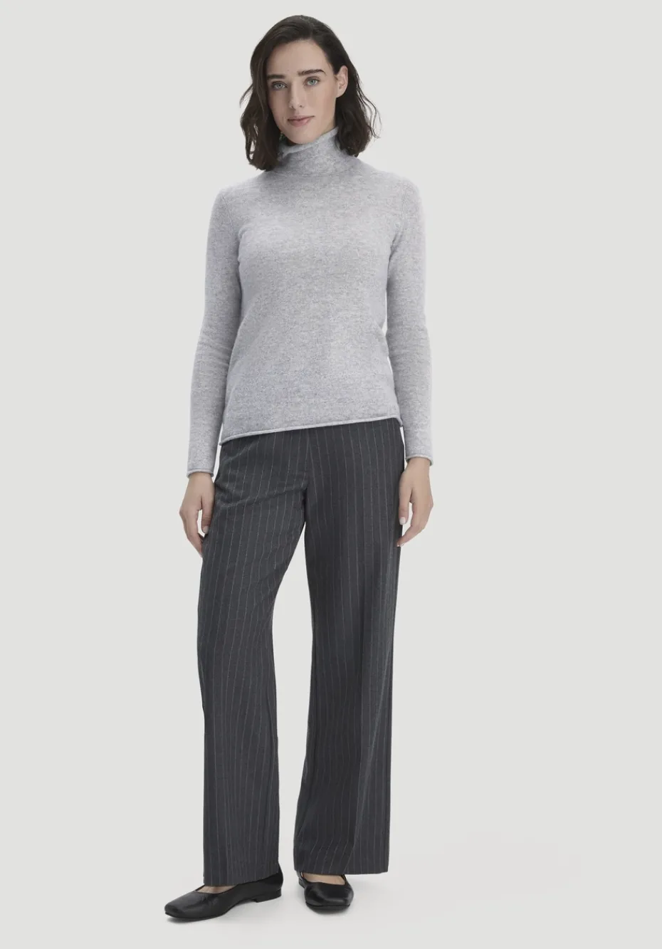 hessnatur FTC × Rollkragen Pullover Regular aus reinem Cashmere von hellgrau Discount