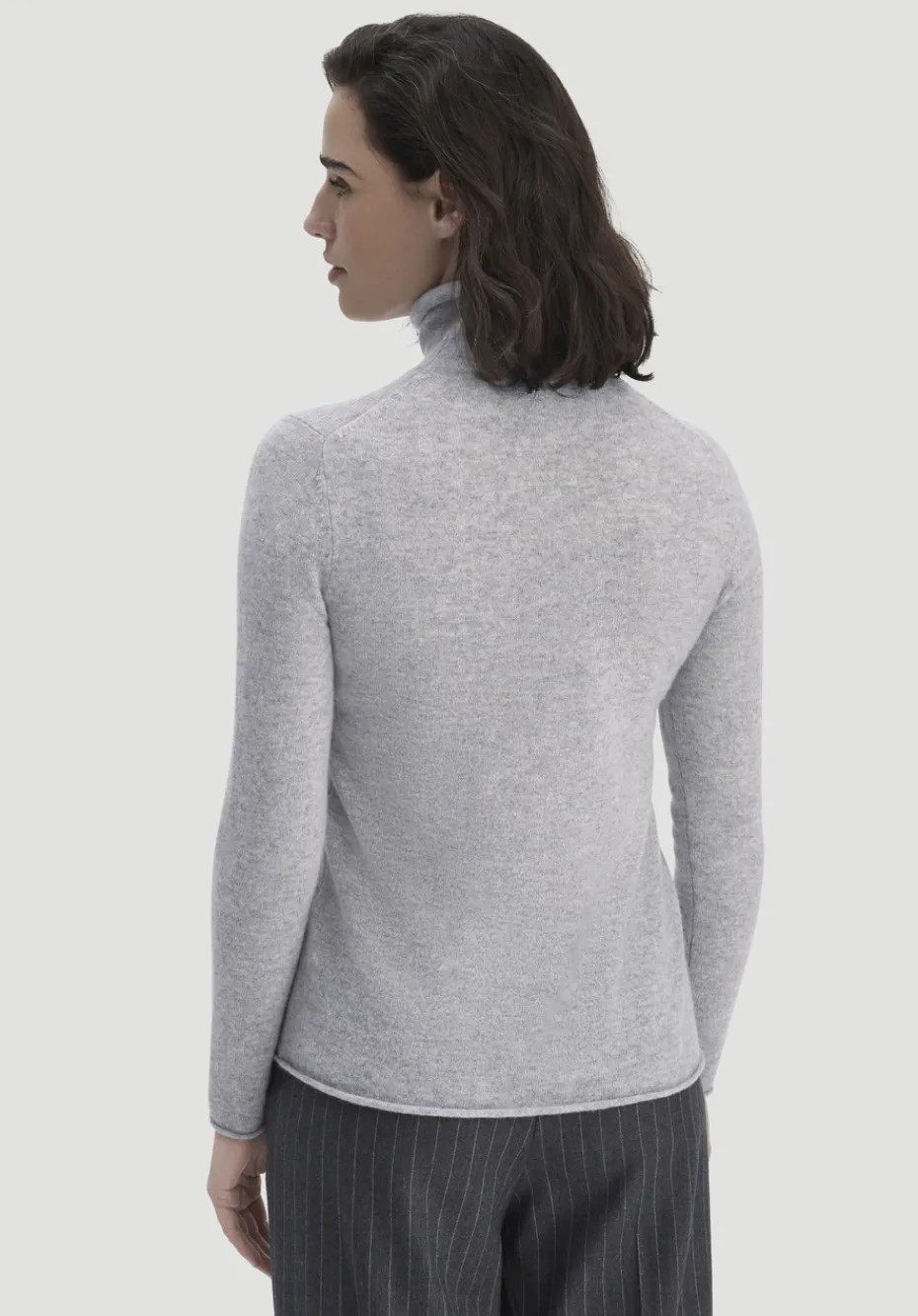 hessnatur FTC × Rollkragen Pullover Regular aus reinem Cashmere von hellgrau Discount