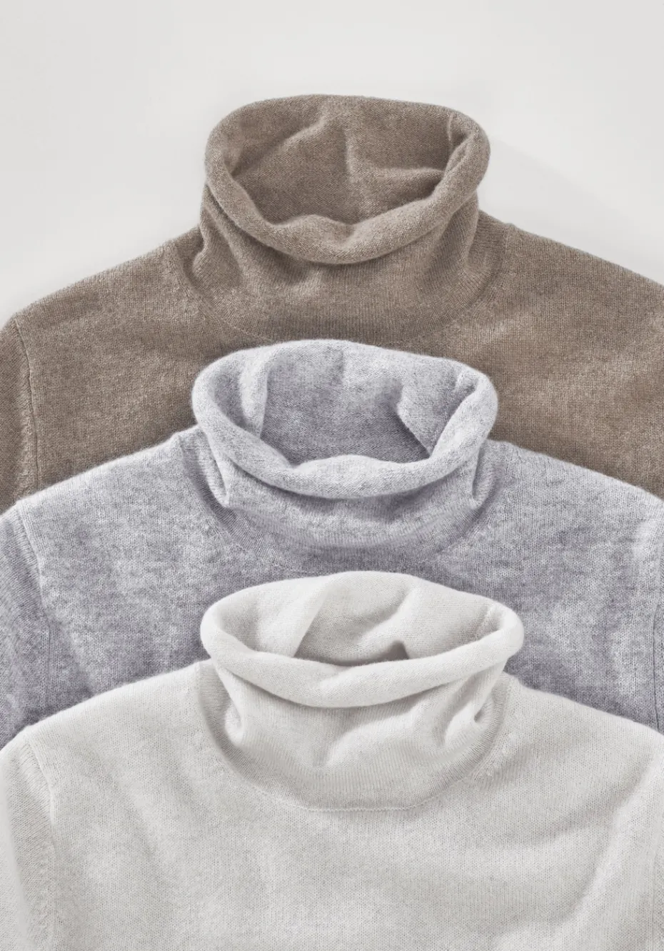 hessnatur FTC × Rollkragen Pullover Regular aus reinem Cashmere von hellgrau Discount