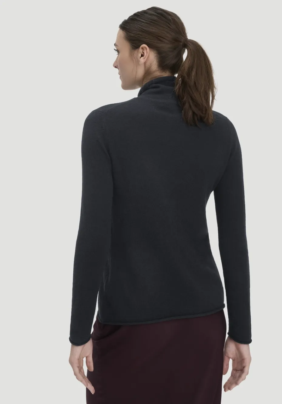 hessnatur FTC × Rollkragen Pullover Regular aus reinem Cashmere von schwarz Best