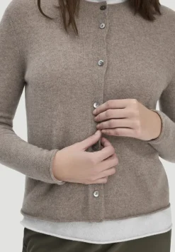 hessnatur FTC × Strick Jacke Regular aus reinem Cashmere von camel