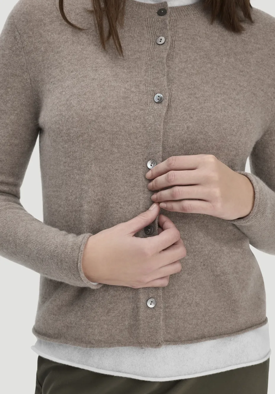 hessnatur FTC × Strick Jacke Regular aus reinem Cashmere von camel