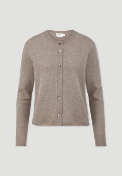 hessnatur FTC × Strick Jacke Regular aus reinem Cashmere von camel
