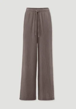 hessnatur Gewebe Hose Wide Leg aus reiner Bio-Baumwolle von mocca Online