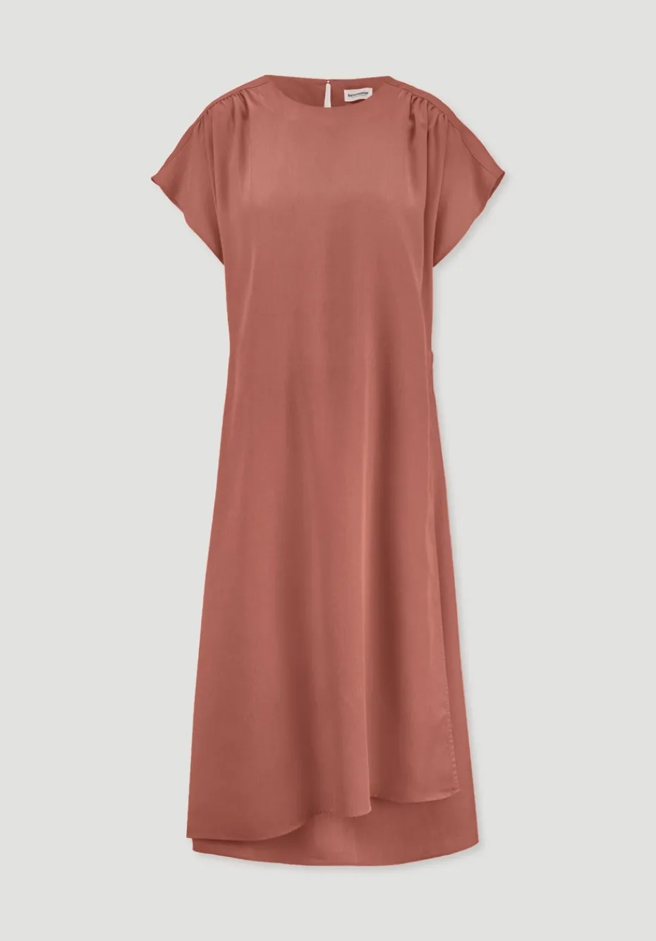hessnatur Gewebe Kleid mit Wickeloptik Midi aus reinem TENCEL™ Lyocell von pfirsichrot Clearance