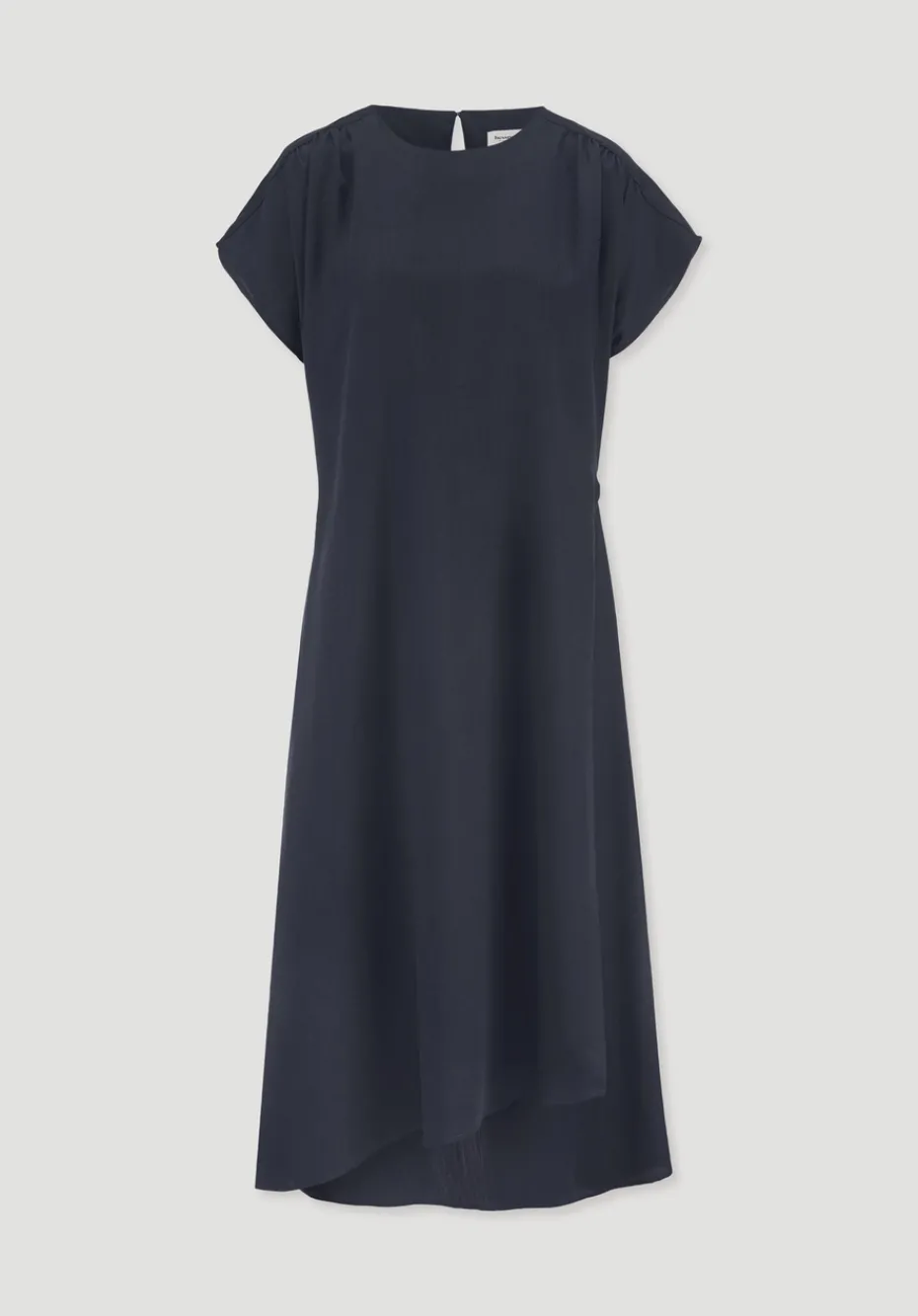 hessnatur Gewebe Kleid mit Wickeloptik Midi aus reinem TENCEL™ Lyocell von marine Clearance