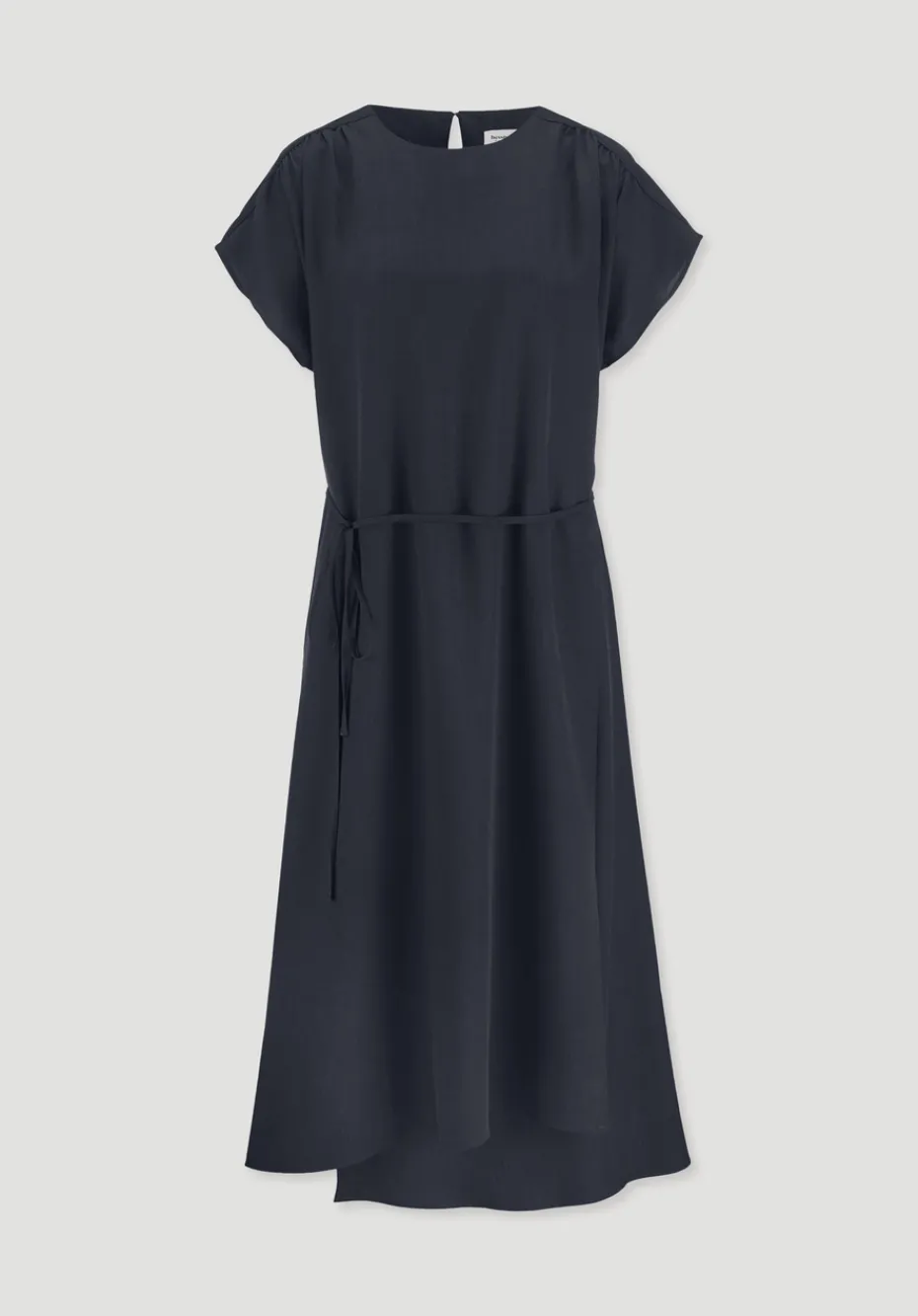 hessnatur Gewebe Kleid mit Wickeloptik Midi aus reinem TENCEL™ Lyocell von marine Clearance