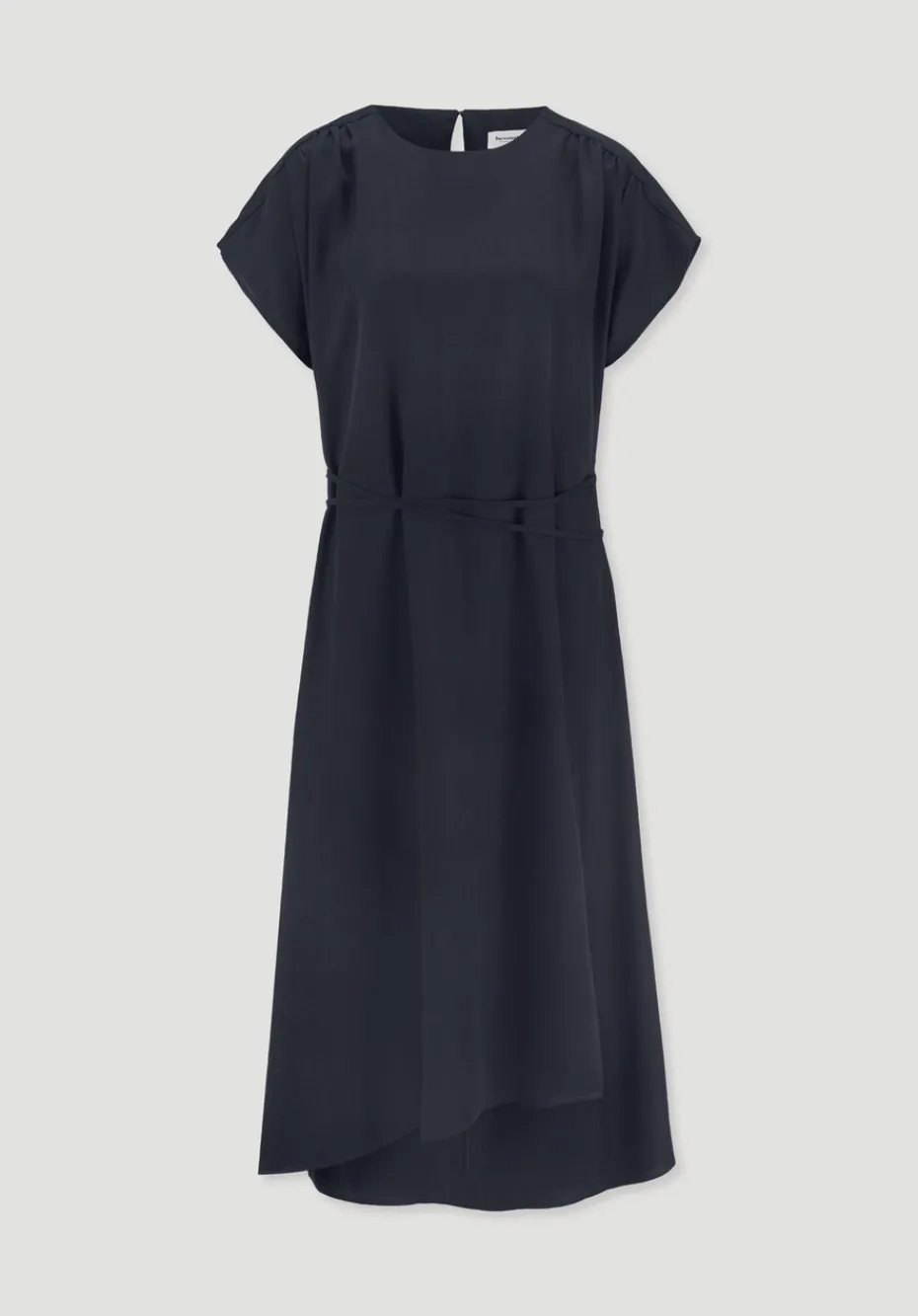 hessnatur Gewebe Kleid mit Wickeloptik Midi aus reinem TENCEL™ Lyocell von marine Clearance