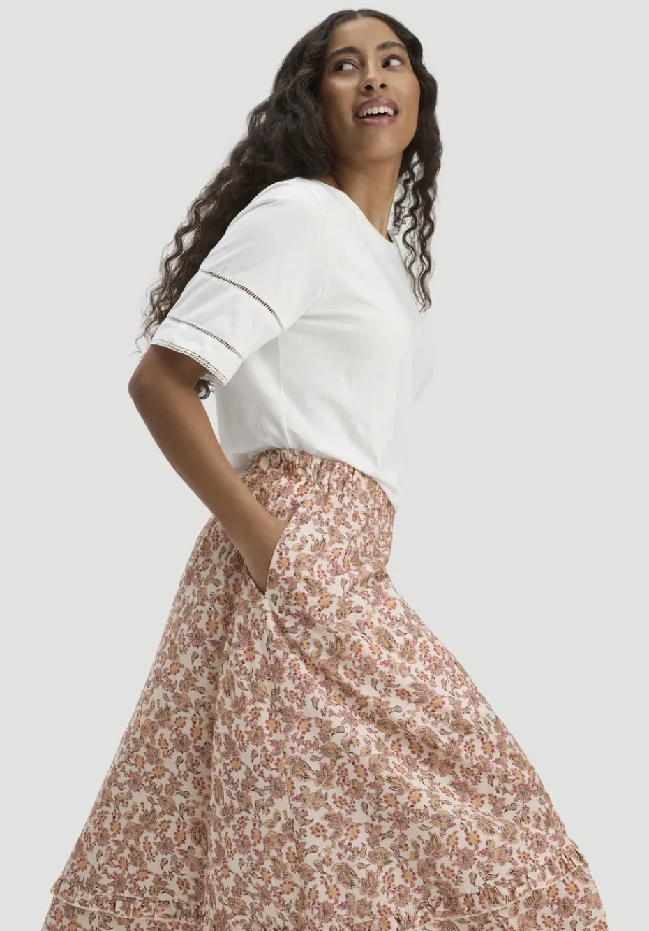 hessnatur Gewebe Print Rock Maxi aus reiner Bio-Baumwolle von cocos Outlet