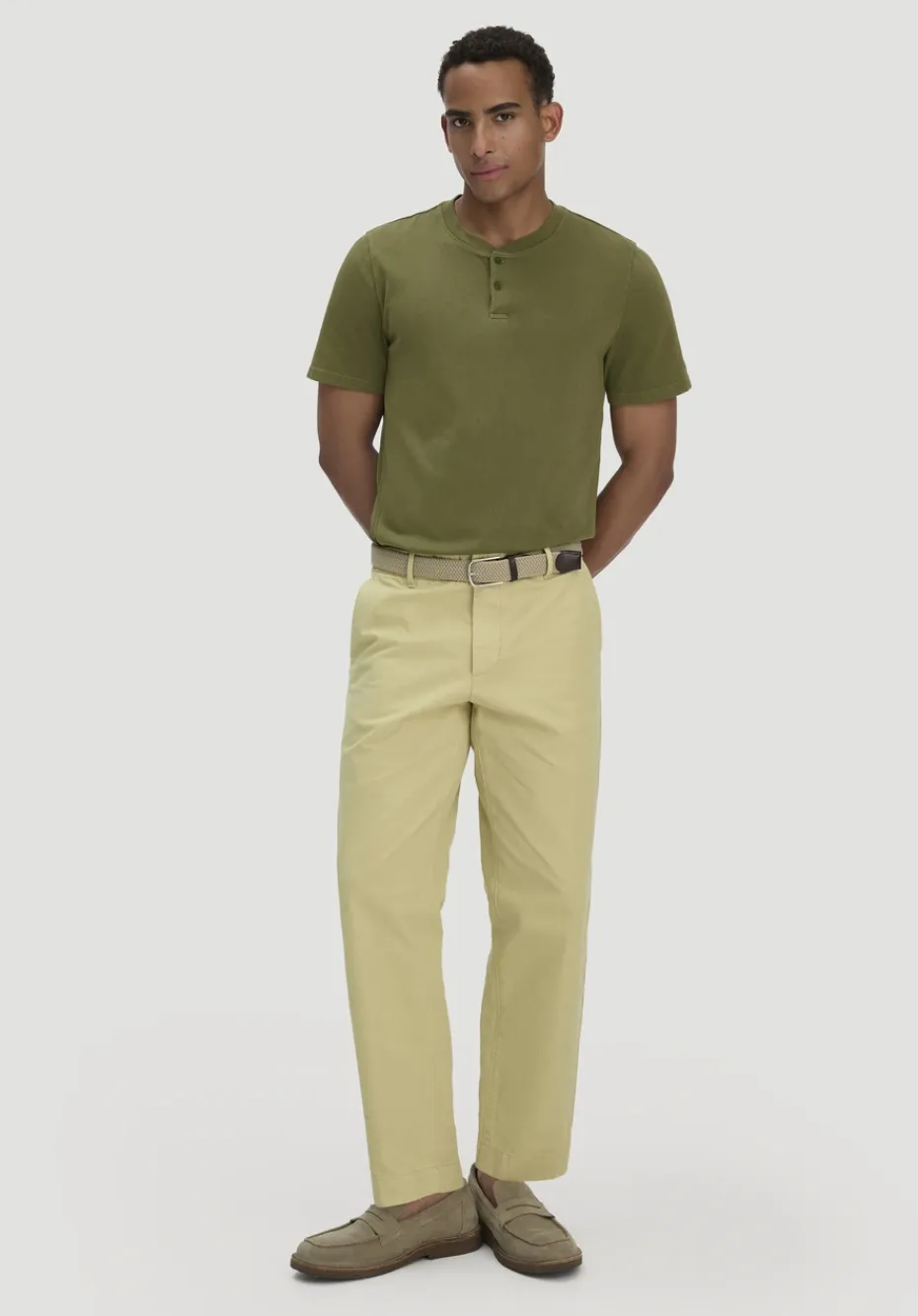 hessnatur Heavy Jersey Henley Shirt Relaxed aus reiner Bio-Baumwolle von seetang Online