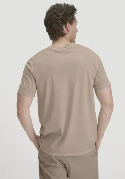 hessnatur Heavy Jersey Henley Shirt Relaxed aus reiner Bio-Baumwolle von taupe Clearance