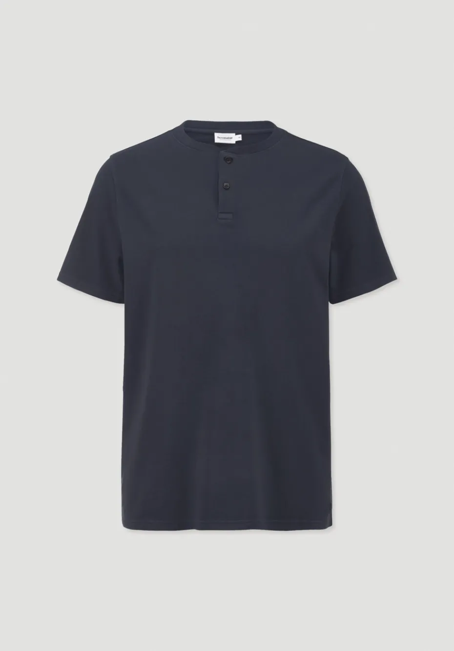 hessnatur Heavy Jersey Henley Shirt Relaxed aus reiner Bio-Baumwolle von marine Outlet