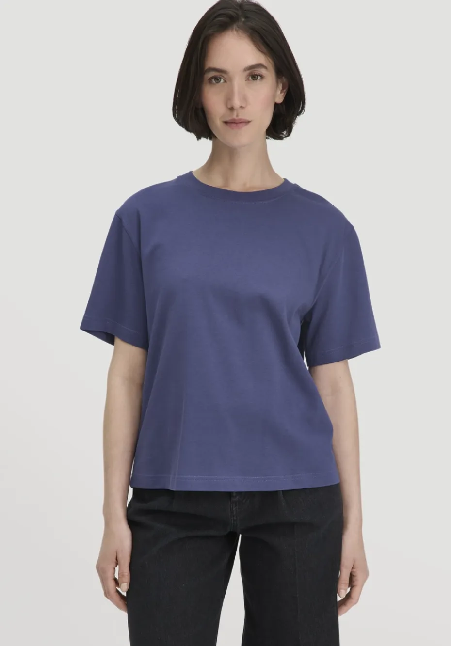 hessnatur Heavy Jersey T-Shirt Oversize aus reiner Bio-Baumwolle von irisblau Hot