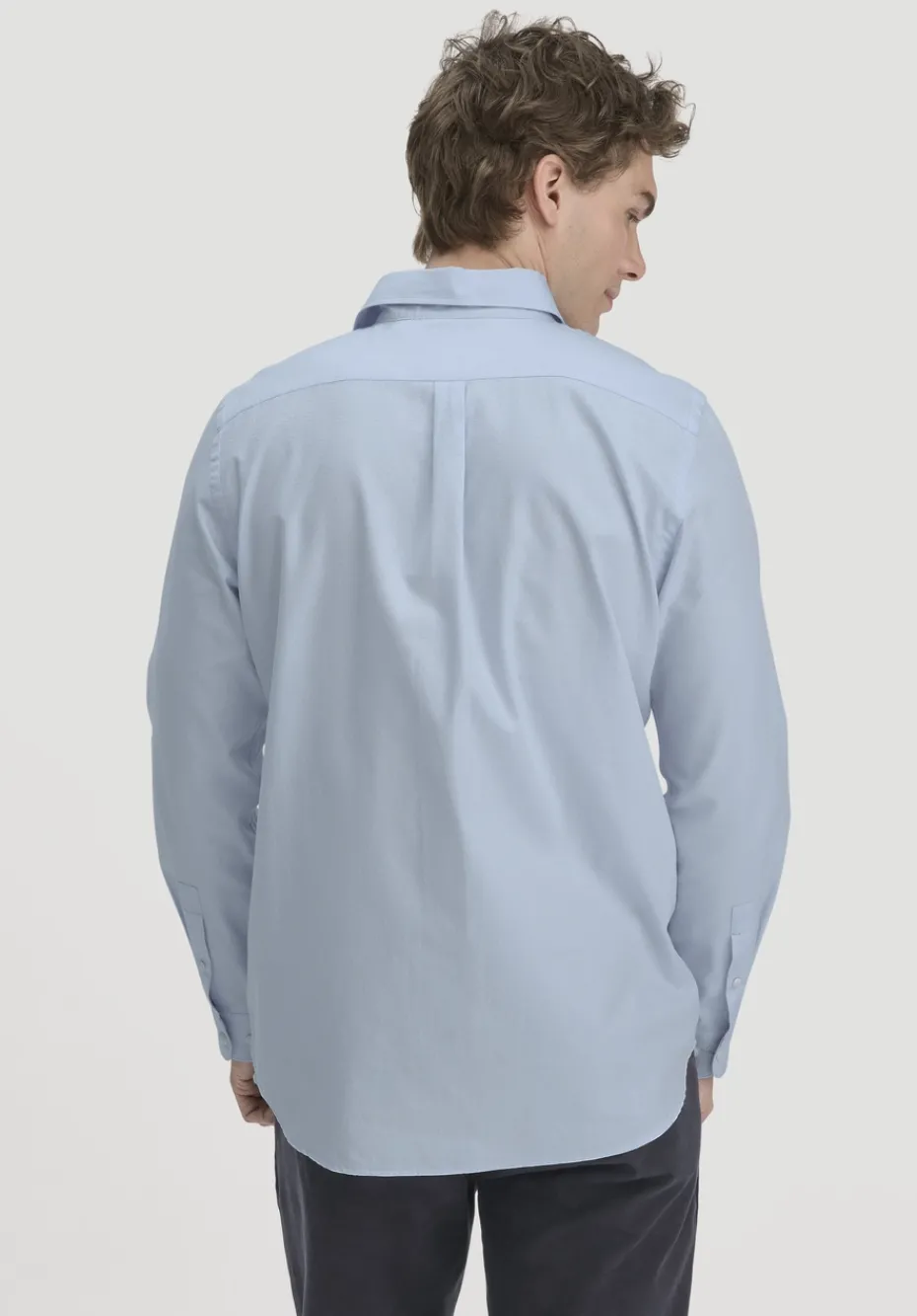 hessnatur Hemd mit Punkten Regular aus reiner Bio-Baumwolle von lichtblau Hot