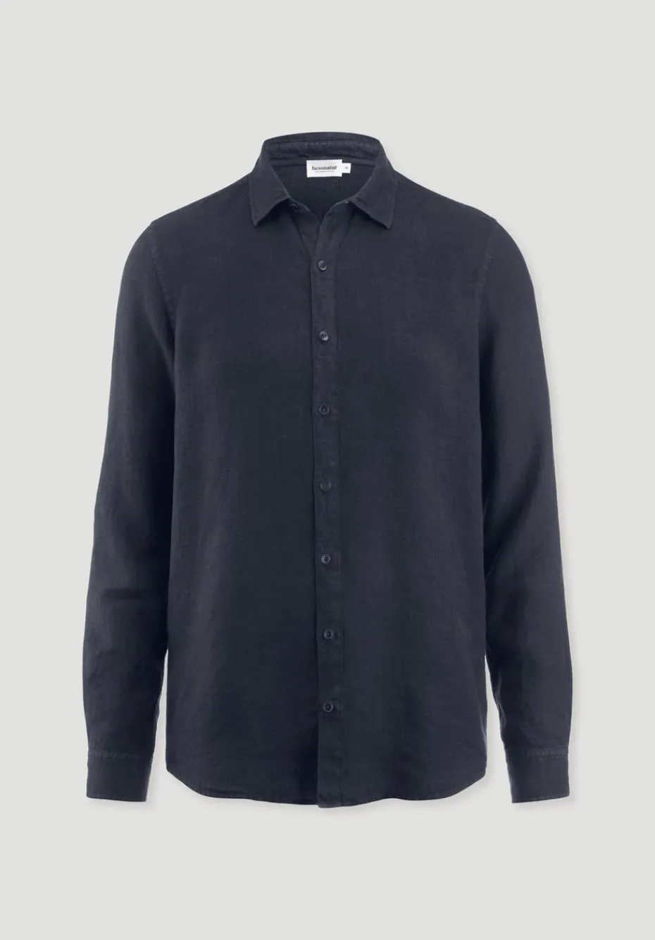 hessnatur Hemd Regular aus reinem Leinen von marine Outlet