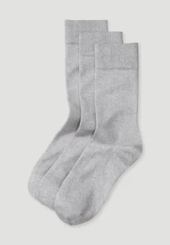 hessnatur Herren Socke im 3er-Pack aus Bio-Baumwolle von grau Sale