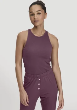 hessnatur High-Neck Ribtop SOFT RIB aus Bio-Baumwolle von brombeere