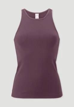 hessnatur High-Neck Ribtop SOFT RIB aus Bio-Baumwolle von brombeere