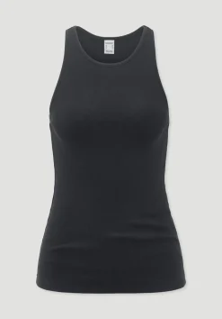 hessnatur High-Neck Ribtop SOFT RIB aus Bio-Baumwolle von schwarz Sale