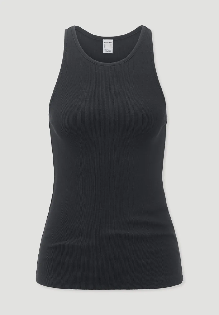 hessnatur High-Neck Ribtop SOFT RIB aus Bio-Baumwolle von schwarz Sale