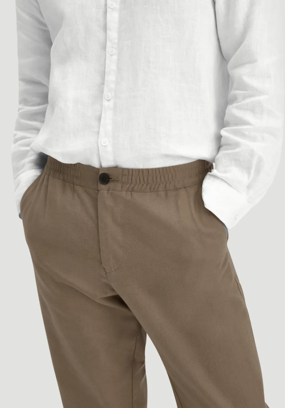 hessnatur Hose ENEA Regular aus Bio-Baumwolle mit Leinen von camel Sale