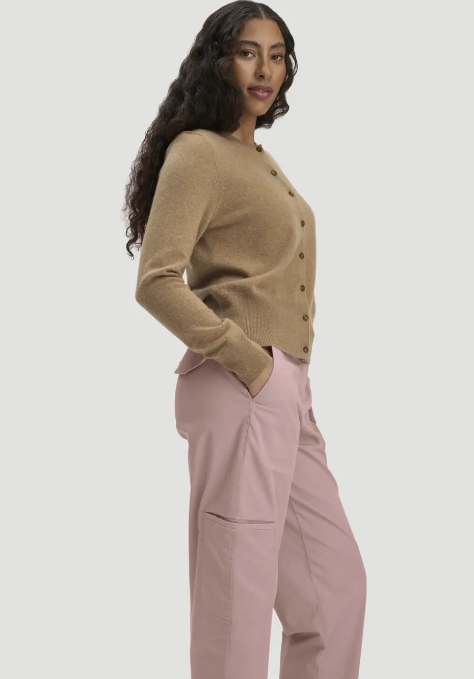hessnatur Hose Soft Utility Cargo Relaxed aus Bio-Baumwolle von rosé Sale