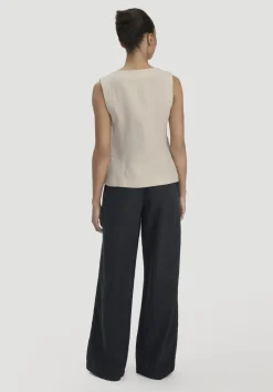 hessnatur Hose Wide Leg aus TENCEL™ Lyocell mit Leinen von schwarz Hot