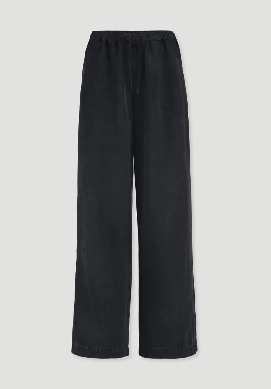 hessnatur Hose Wide Leg aus TENCEL™ Lyocell mit Leinen von schwarz Hot