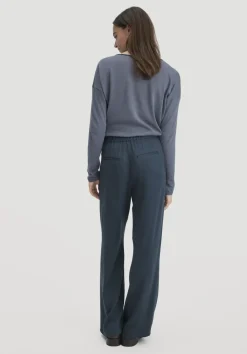 hessnatur Hose Wide Leg Relaxed aus reiner LENZING™ ECOVERO™ Viskose von dunkles petrol Hot