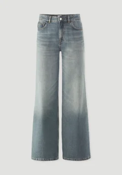 hessnatur Jeans ALVA Wide Leg aus reinem Bio-Denim von greenish blue