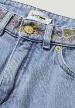 hessnatur Jeans ALVA Wide Leg Embroidery aus Bio-Baumwolle mit TENCEL™ Lyocell von light blue Clearance