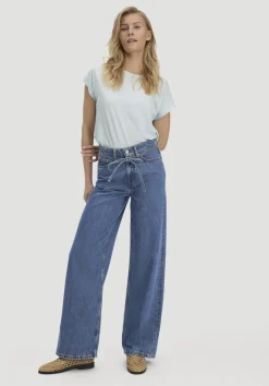 hessnatur Jeans ALVA Wide Leg Soft aus Bio-Baumwolle mit TENCEL™ Lyocell von dark blue Hot