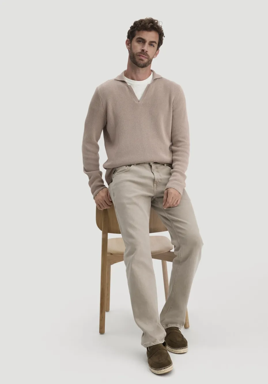 hessnatur Jeans BEN Regular Straight aus Bio-Denim mit Hanf von sand Sale