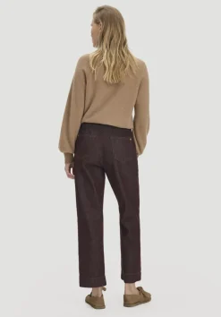 hessnatur Jeans ELENY Culotte straight Leg aus reinem Bio-Denim von brown Clearance