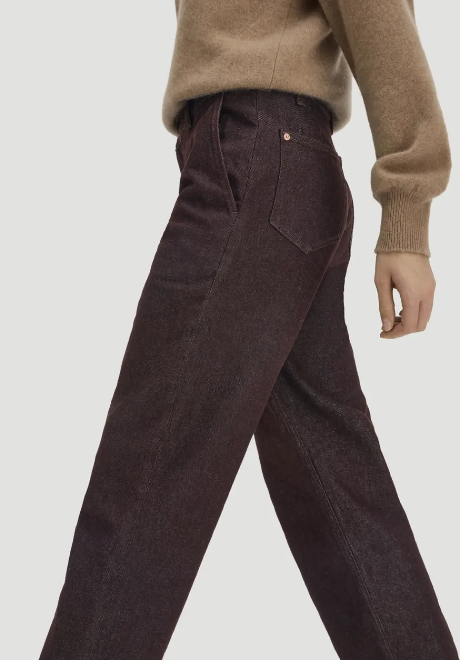 hessnatur Jeans ELENY Culotte straight Leg aus reinem Bio-Denim von brown Clearance