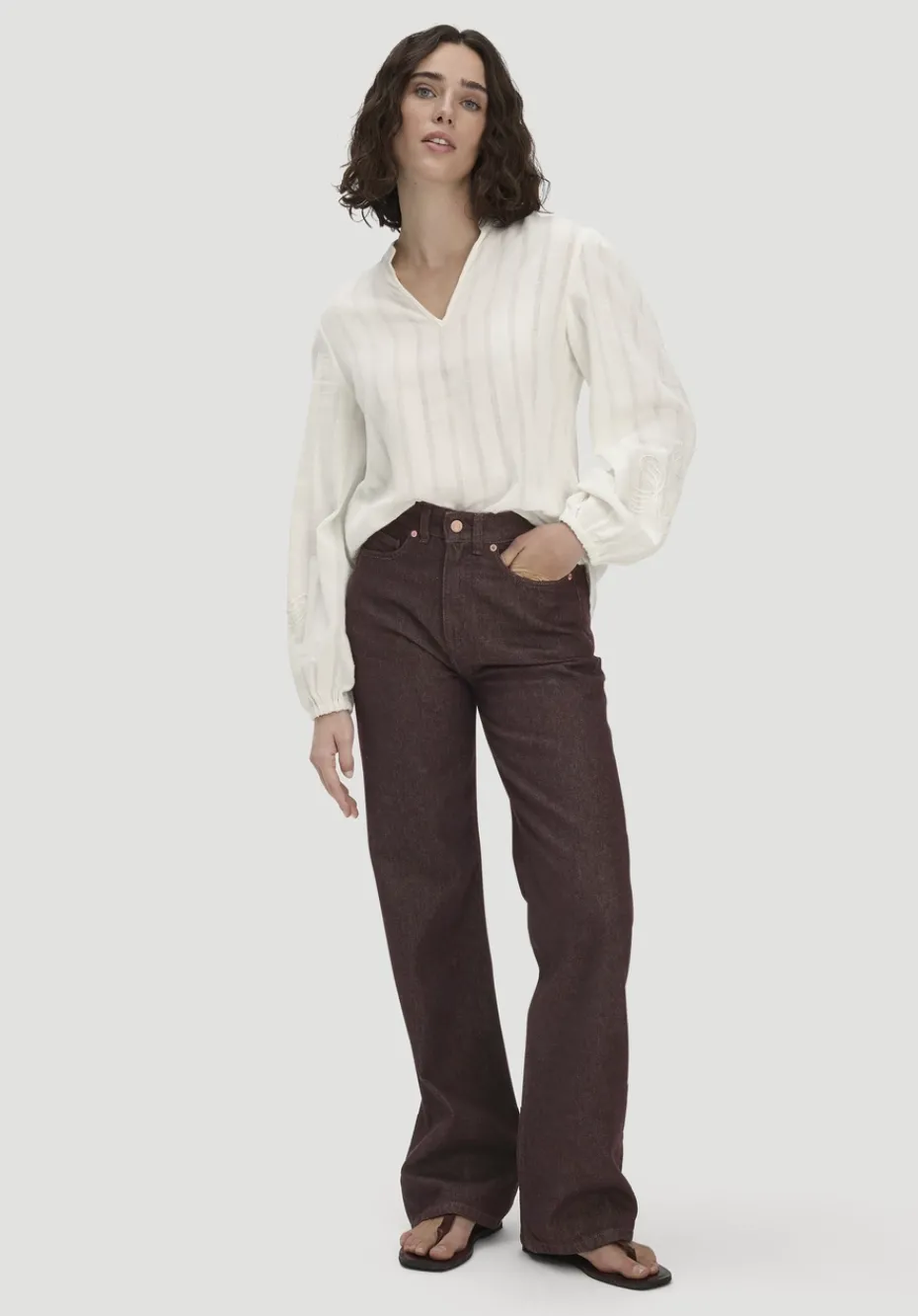 hessnatur Jeans GIERA Straight Relaxed aus reinem Bio-Denim von brown Clearance
