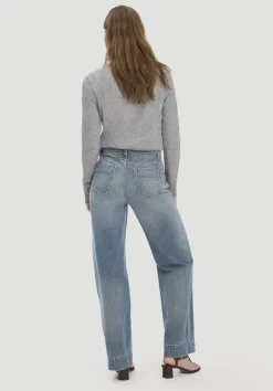 hessnatur Jeans GIERA Straight Relaxed aus reinem Bio-Denim von greenish blue Hot
