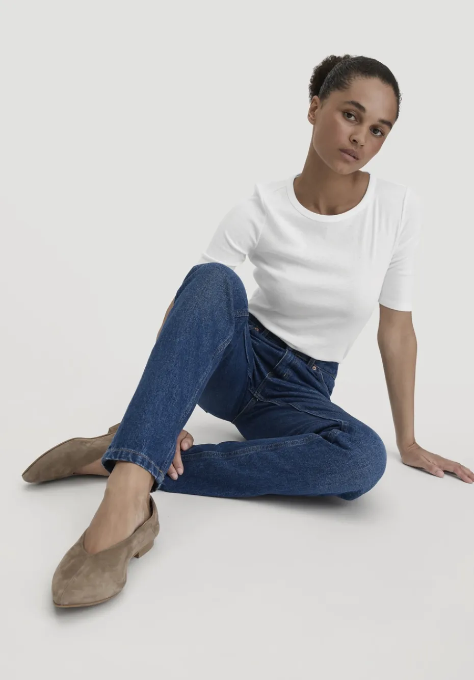 hessnatur Jeans HANNA Mom High Rise aus reinem Bio-Denim von dark blue Clearance