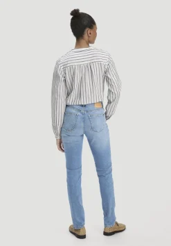 hessnatur Jeans LEA Mid Rise Slim aus Bio-Denim von light blue Outlet