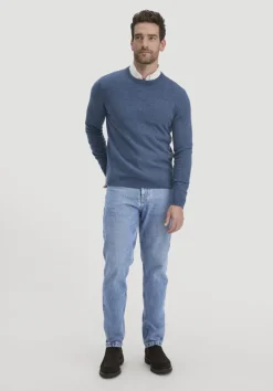 hessnatur Jeans MADS Relaxed Tapered aus reiner Bio-Denim von medium blue