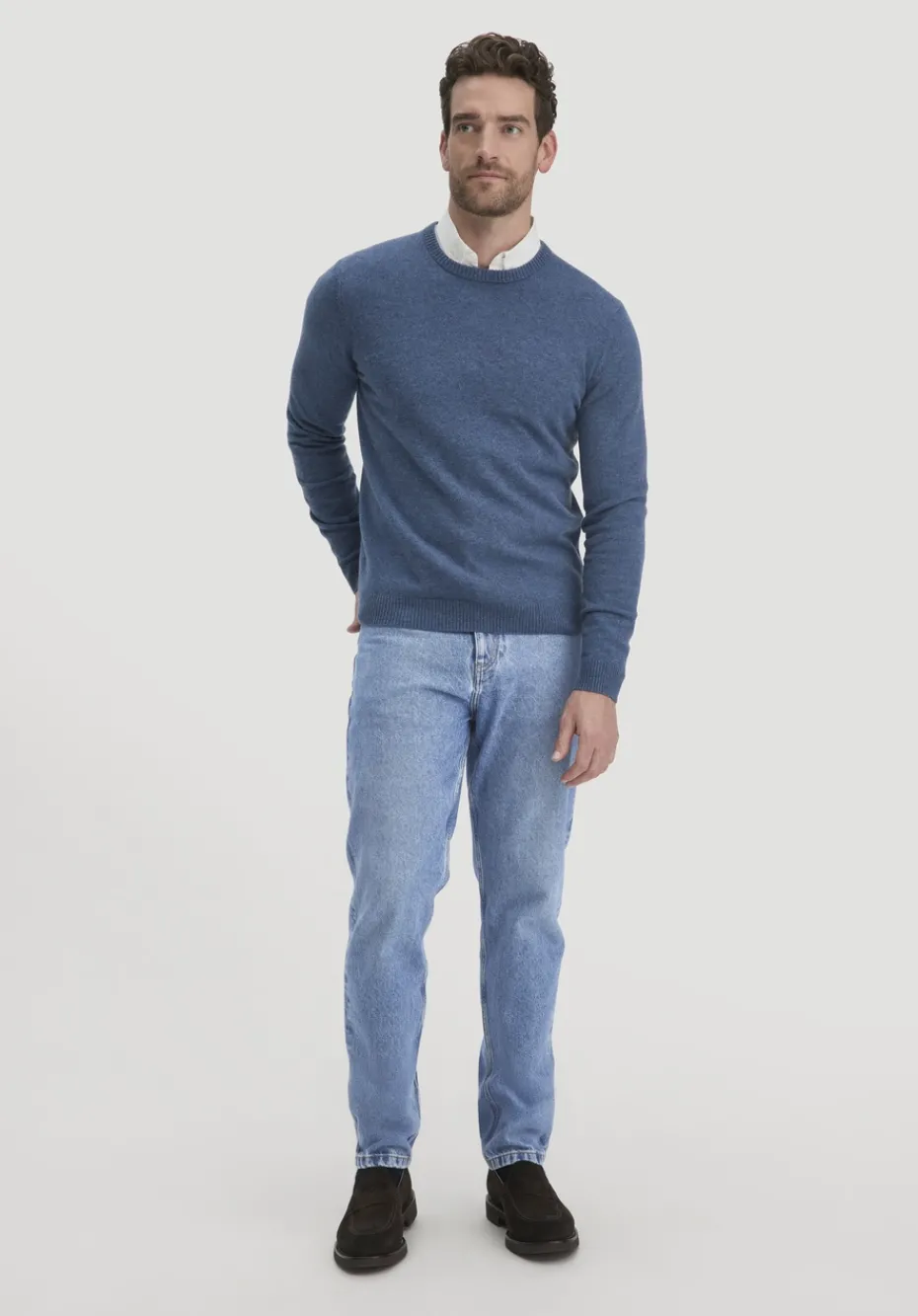 hessnatur Jeans MADS Relaxed Tapered aus reiner Bio-Denim von medium blue